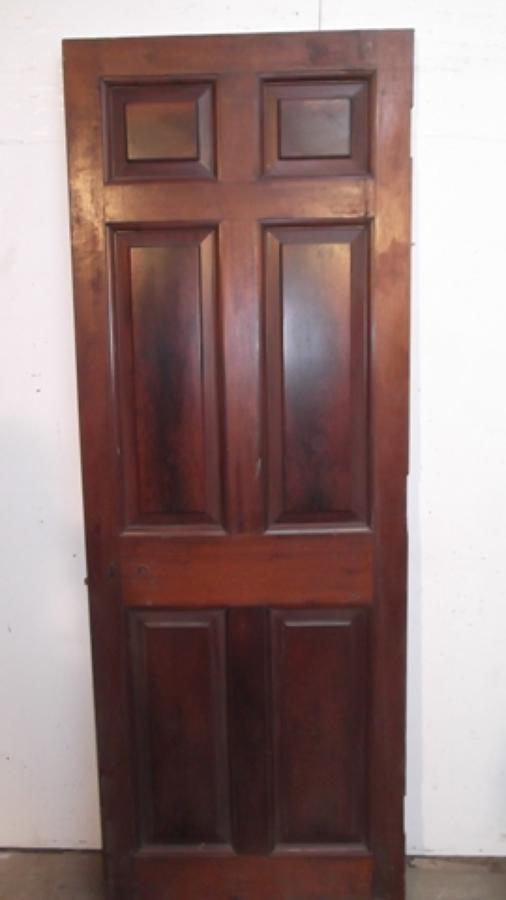 DB0186 Georgian Mahogany 6 Panel Door with Fielded Panels