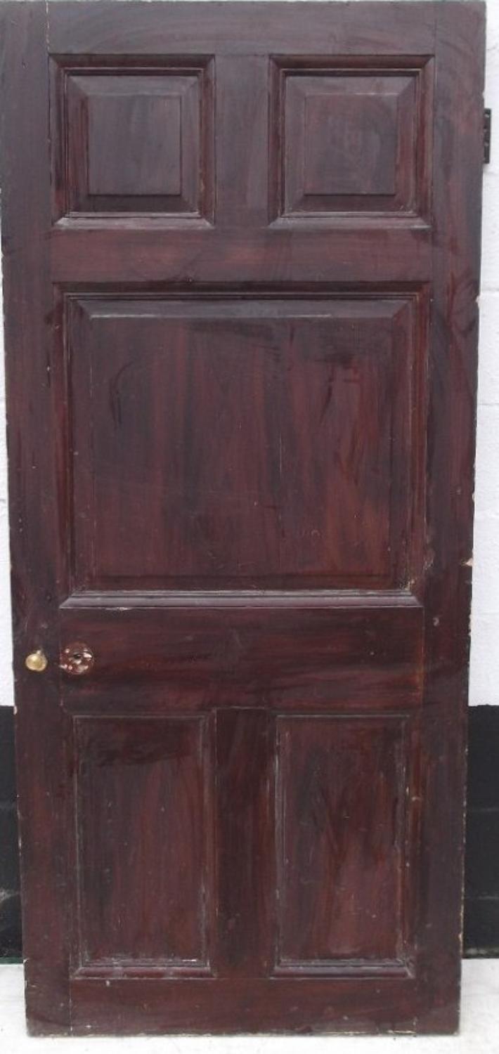 DB0224   A Georgian Style, 5 Panelled, Pine Door, for internal or exte