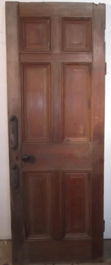 DB0233 A Victorian Pitch Pine door for Internal or External Use