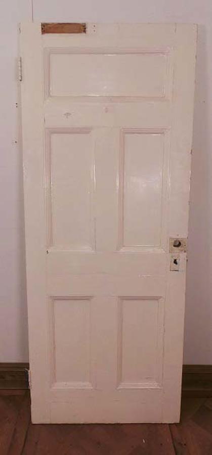 DB0311 A STURDY VICTORIAN PINE DOOR SUITABLE FOR INTERNAL OR EXTERNAL