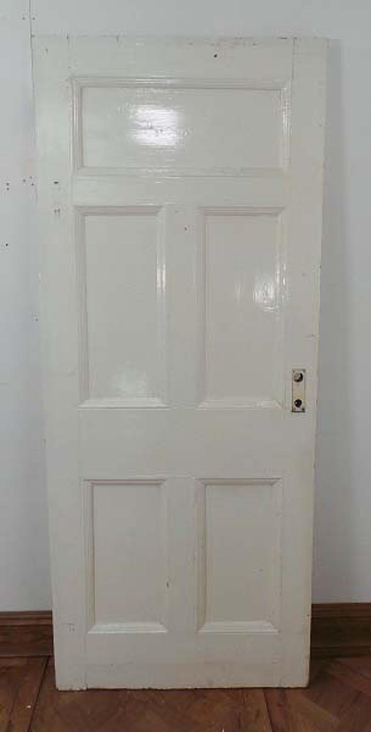 DB0313 A STURDY VICTORIAN PINE DOOR SUITABLE FOR INTERNAL OR EXTERNAL