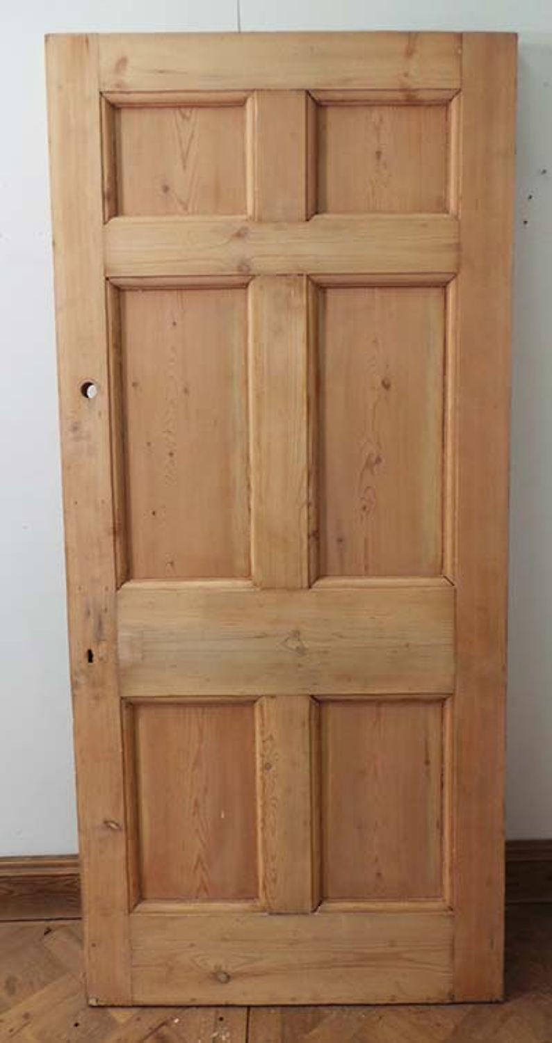 DB0334 A SUBSTANTIAL VICTORIAN PINE 6 PANELLED DOOR