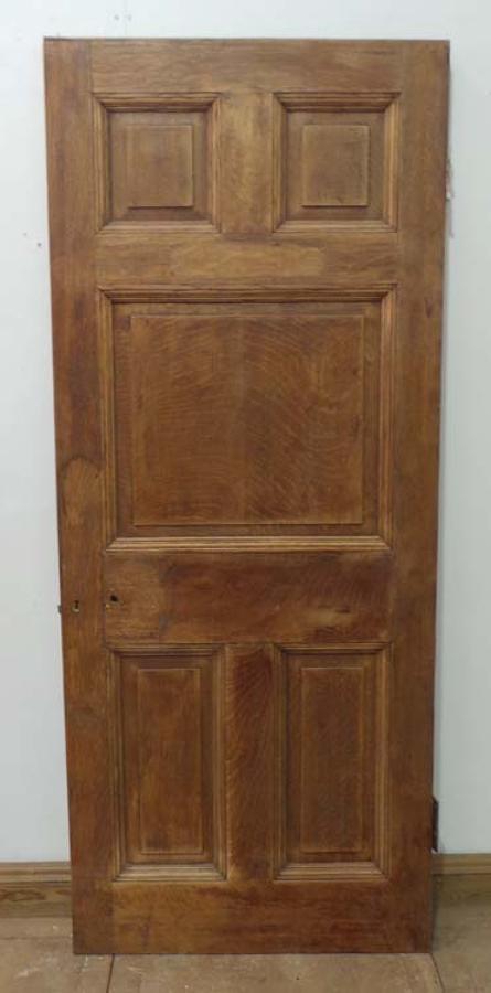 DB0367 STUNNING & UNUSUAL VICTORIAN SOLID OAK PANELLED DOOR