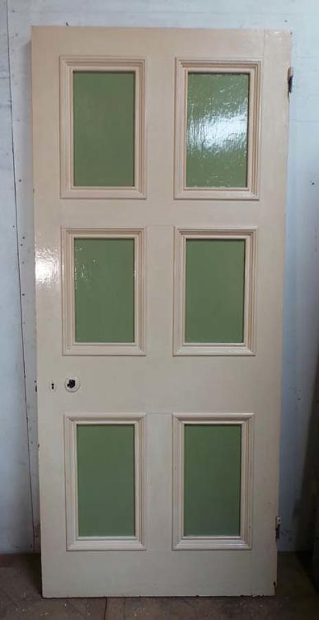 DB0414 LOVELY VICTORIAN SIX PANELLED PINE DOOR
