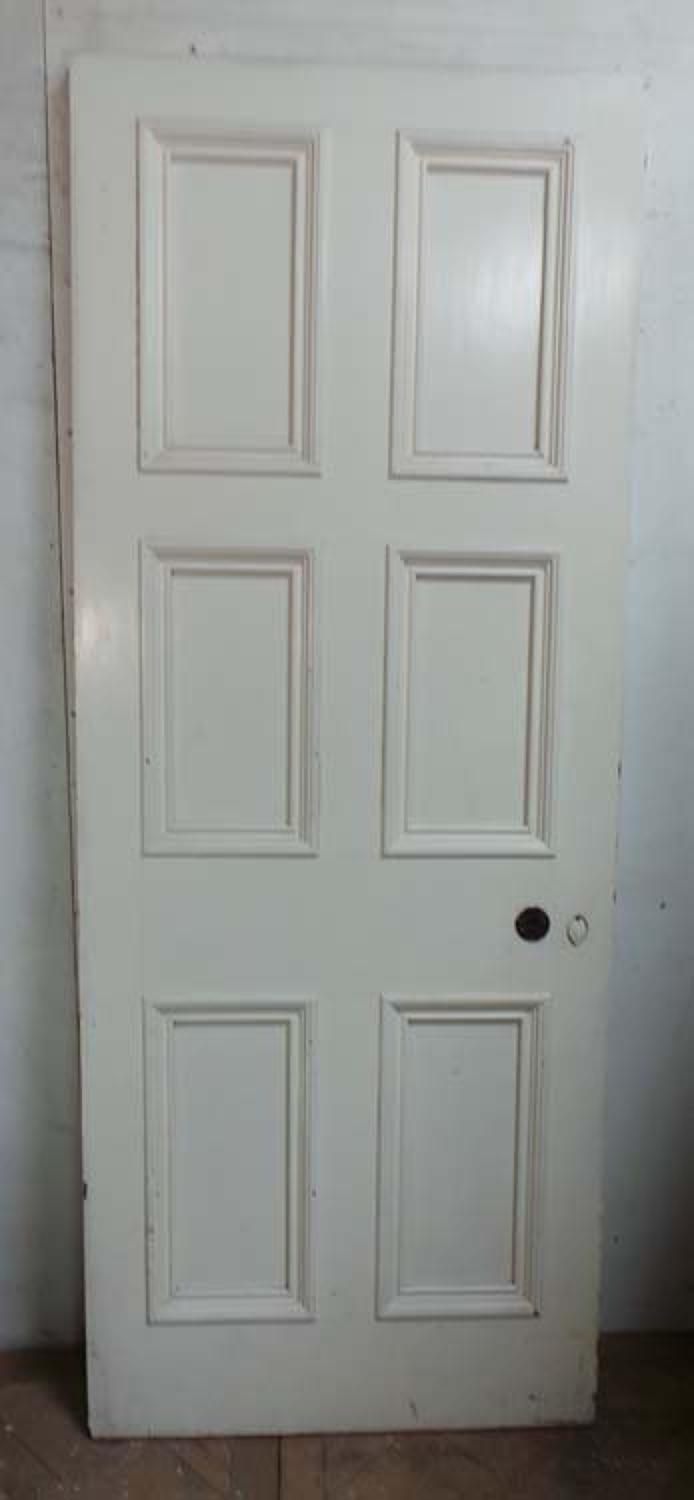 DB0415 LOVELY VICTORIAN SIX PANELLED PINE DOOR