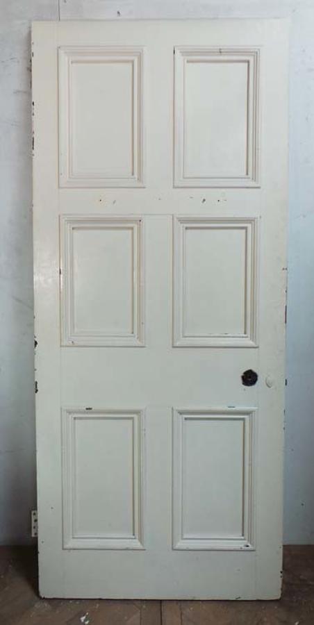 DB0416 LOVELY VICTORIAN SIX PANELLED PINE DOOR