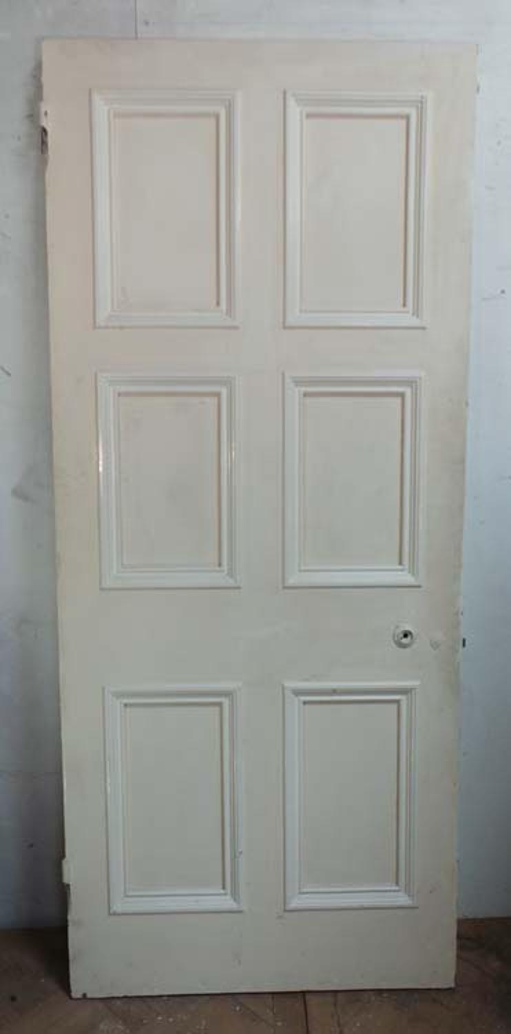 DB0417 LOVELY VICTORIAN SIX PANELLED PINE DOOR