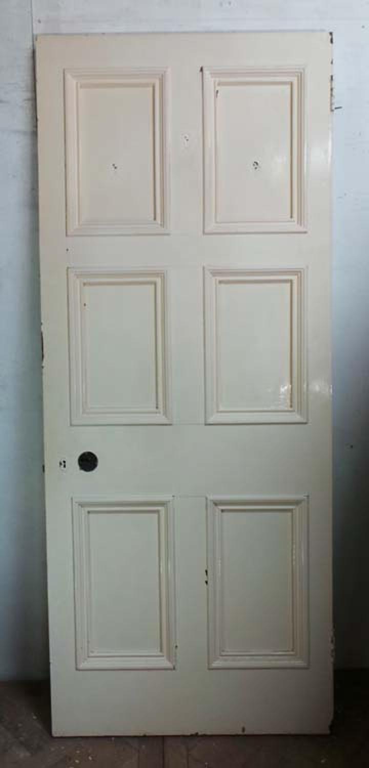 DB0418 LOVELY VICTORIAN SIX PANELLED PINE DOOR