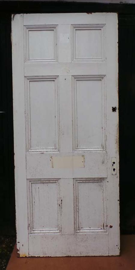 DB0459 LOVELY VICTORIAN SIX PANELLED PINE DOOR