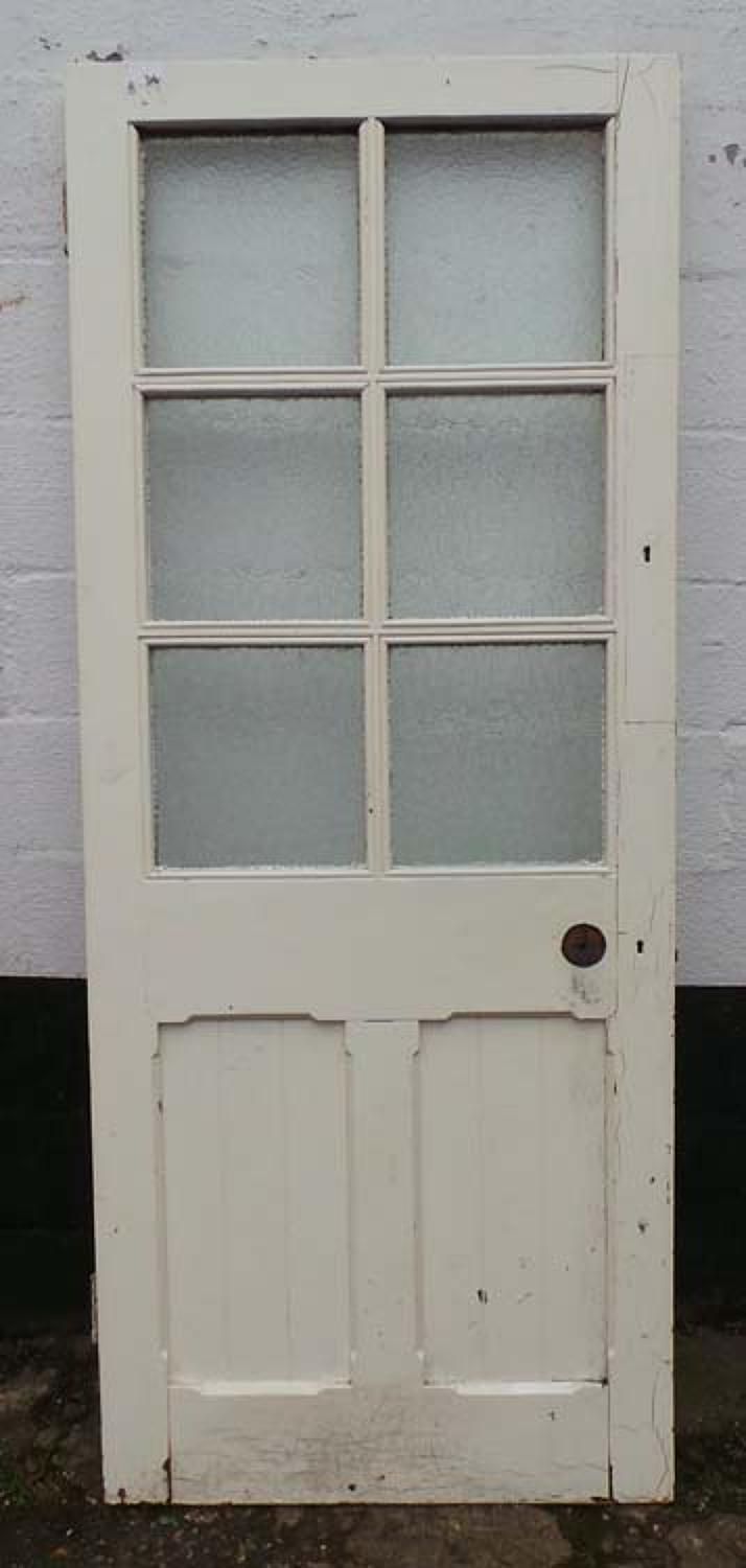 DB0504 LOVELY VICTORIAN GOTHIC CHURCH PANELLED PINE DOOR