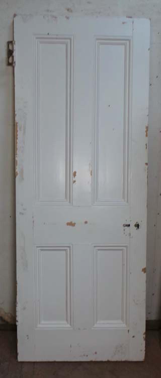 DB0544 A TRADITIONAL VICTORIAN PANELLED PINE DOOR