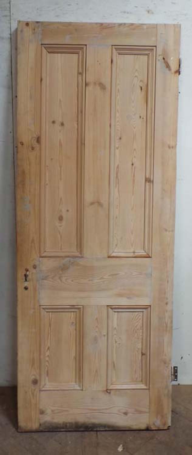 DB0573 LOVELY VICTORIAN PINE FOUR PANELLED DOOR