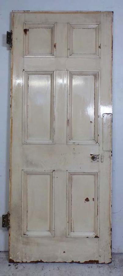 DB0590 LOVELY VICTORIAN SIX PANELLED PINE DOOR