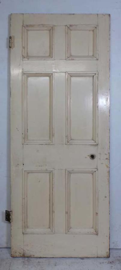 DB0595 LOVELY VICTORIAN SIX PANELLED PINE DOOR