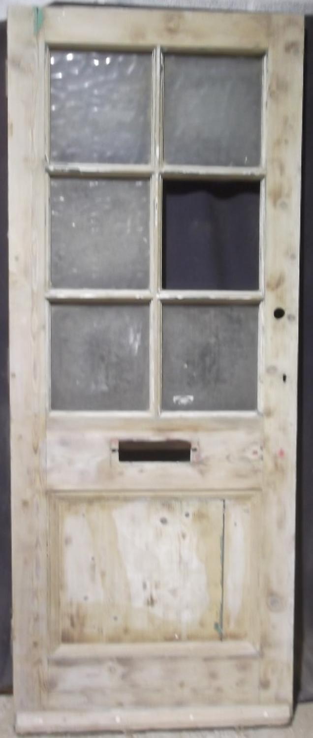 DE0164 Victorian door in the Georgian style, in stripped pine