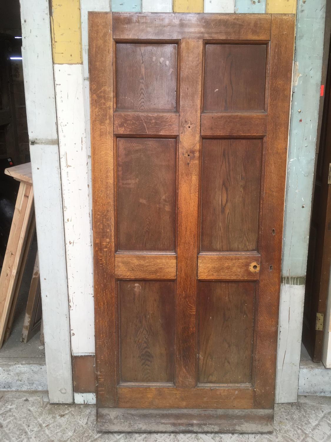 DE0404 A Solid Oak, 6 Panel, Edwardian Cottage Front Door