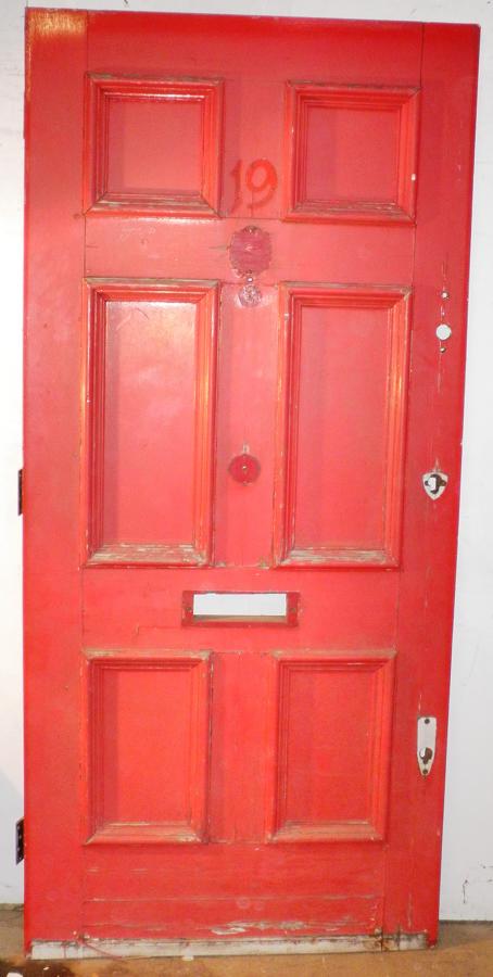 DE0438 A Georgian 6 Panelled Pine Door for External Use