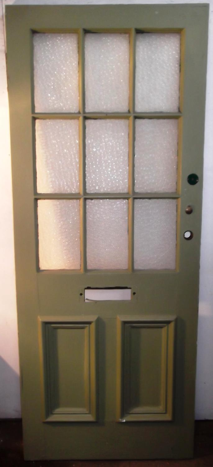 DE0465 A Georgian Pine Glazed Front Door