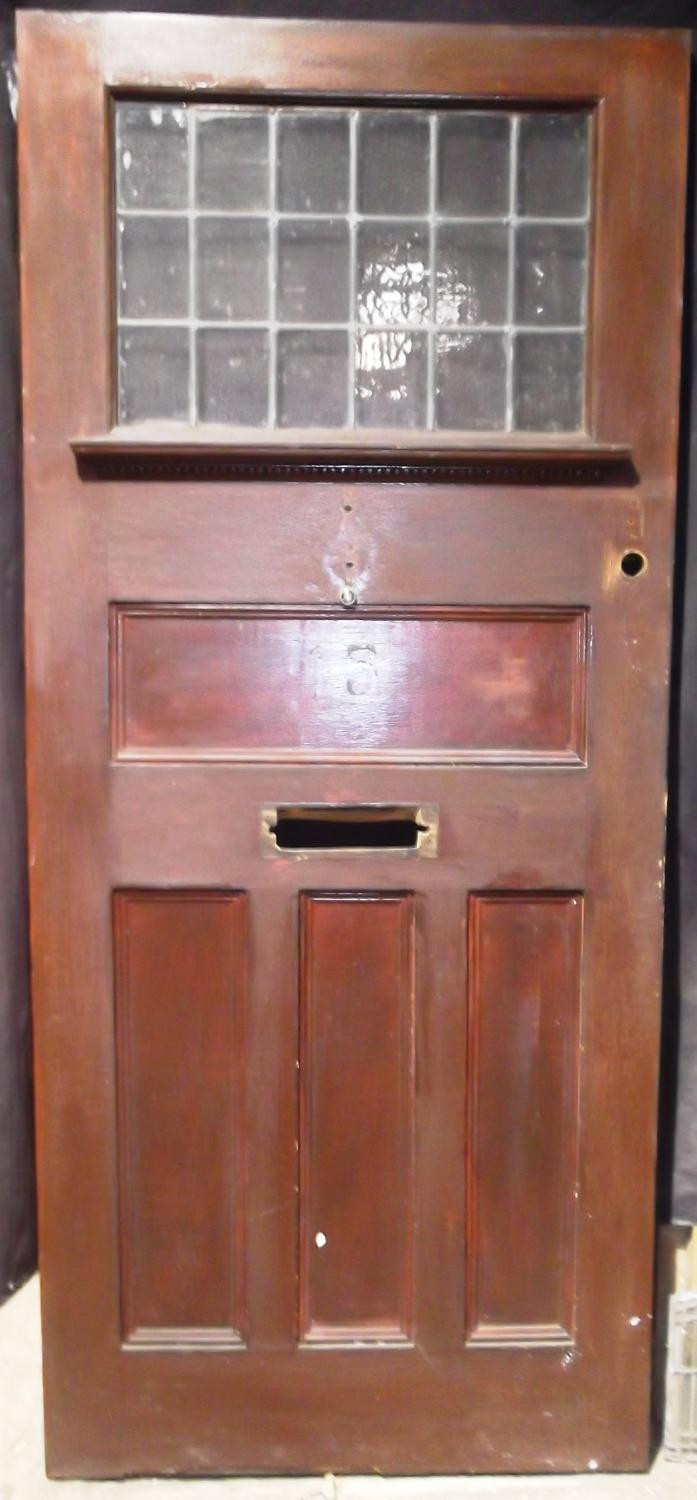 DE0471 An Edwardian Arts & Crafts Oak Front Door c.1910