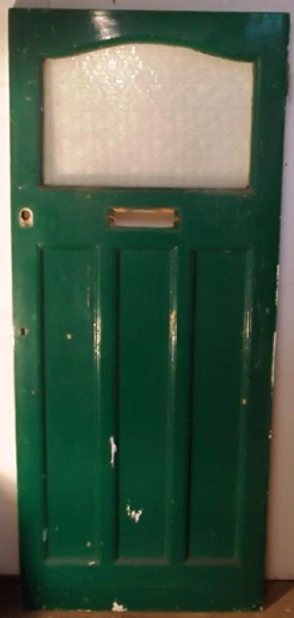 DE0494 An Edwardian Pine, Glazed Front Door