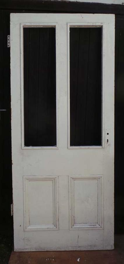 DE0621 LARGE & ORIGINAL VICTORIAN PANELLED PINE DOOR