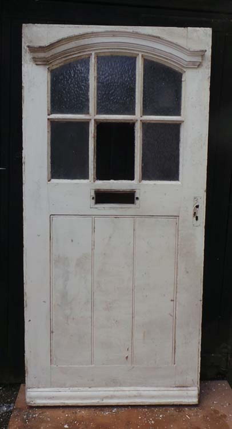 DE0622 A LOVELY EDWARDIAN PINE FRONT DOOR