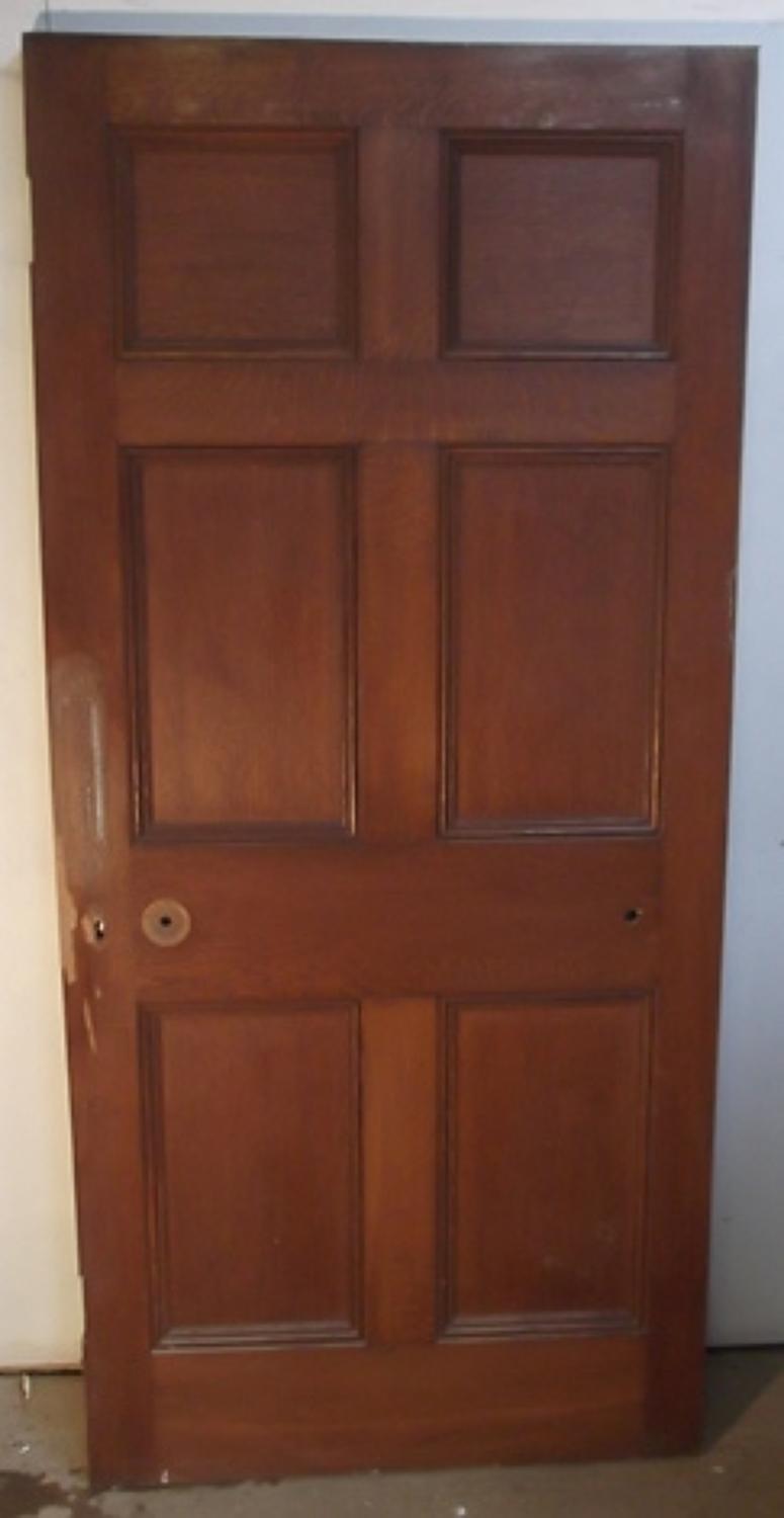 DI0368 A Victorian Oak, 6 Panelled Door for Internal Use