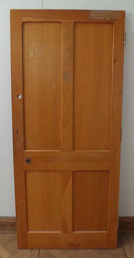 DI0463 LOVELY LATE VICTORIAN/EDWARDIAN SOLID OAK PANELLED DOOR