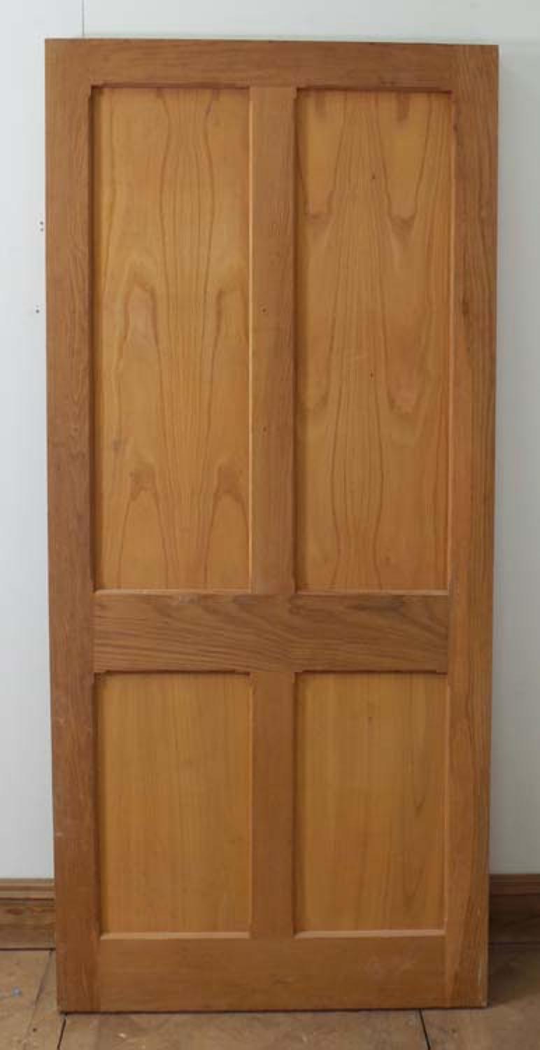 DI0470 LARGE LATE VICTORIAN/EDWARDIAN SOLID OAK PANELLED DOOR