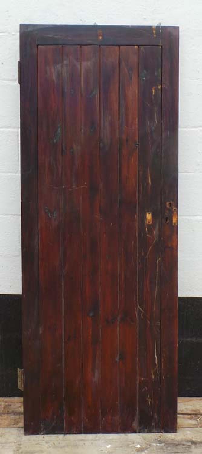 DI0511 ARTS & CRAFTS STYLE FRAMED LEDGE AND BRACE PLANKED DOOR
