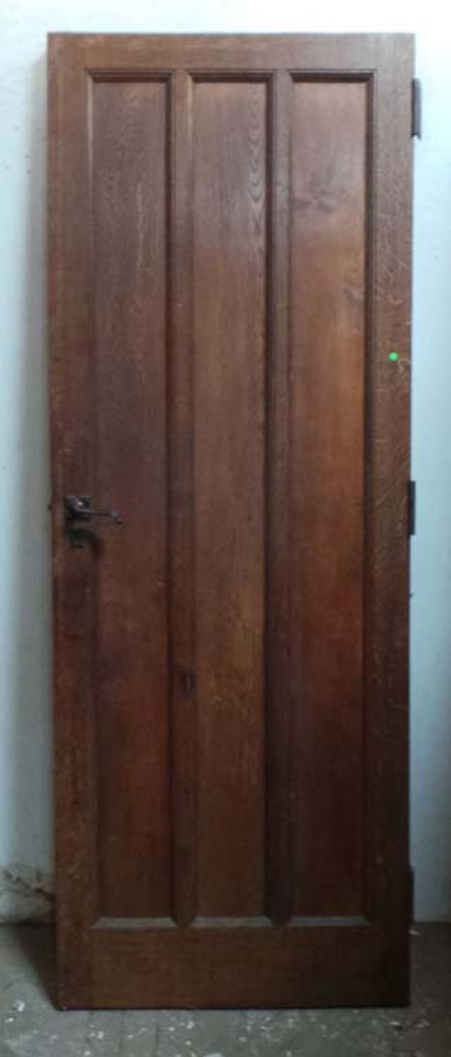 DI0615 LOVELY EDWARDIAN OAK TUDOR/ARTS & CRAFTS STYLE CHURCH DOOR
