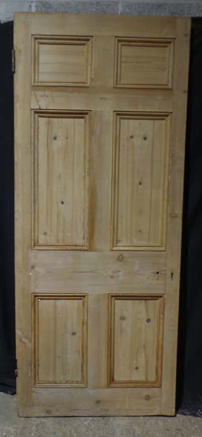 DI0626 LOVELY EDWARDIAN PANELLED PINE DOOR