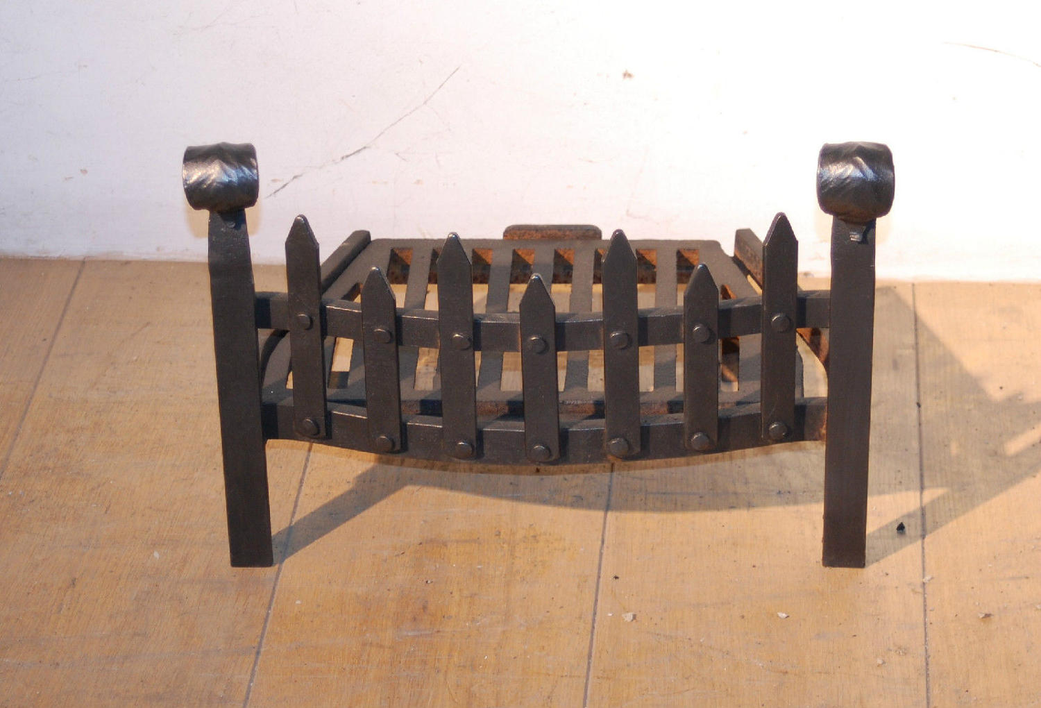 FB0019 A Decorative Cast Iron Fire Stool with Blacksmith-made Detail