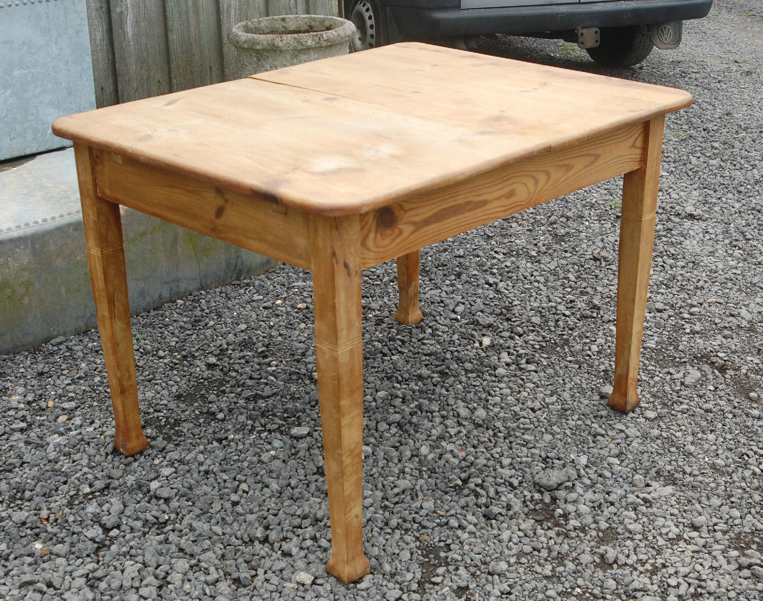 A Charming Rustic Reclaimed Swedish Extending Pine Table ref 732