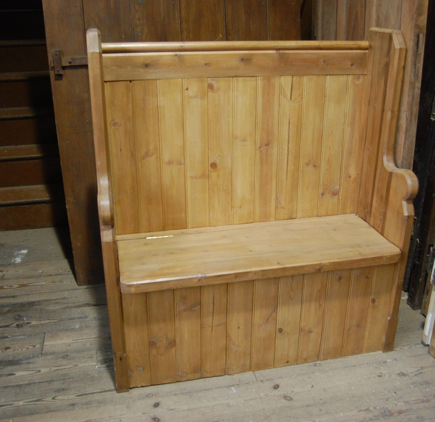A Fantastic Large Pine Church Style Box Pew ref 398