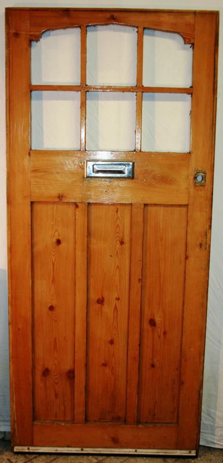 DE0723 An early Edwardian Pine Front Door