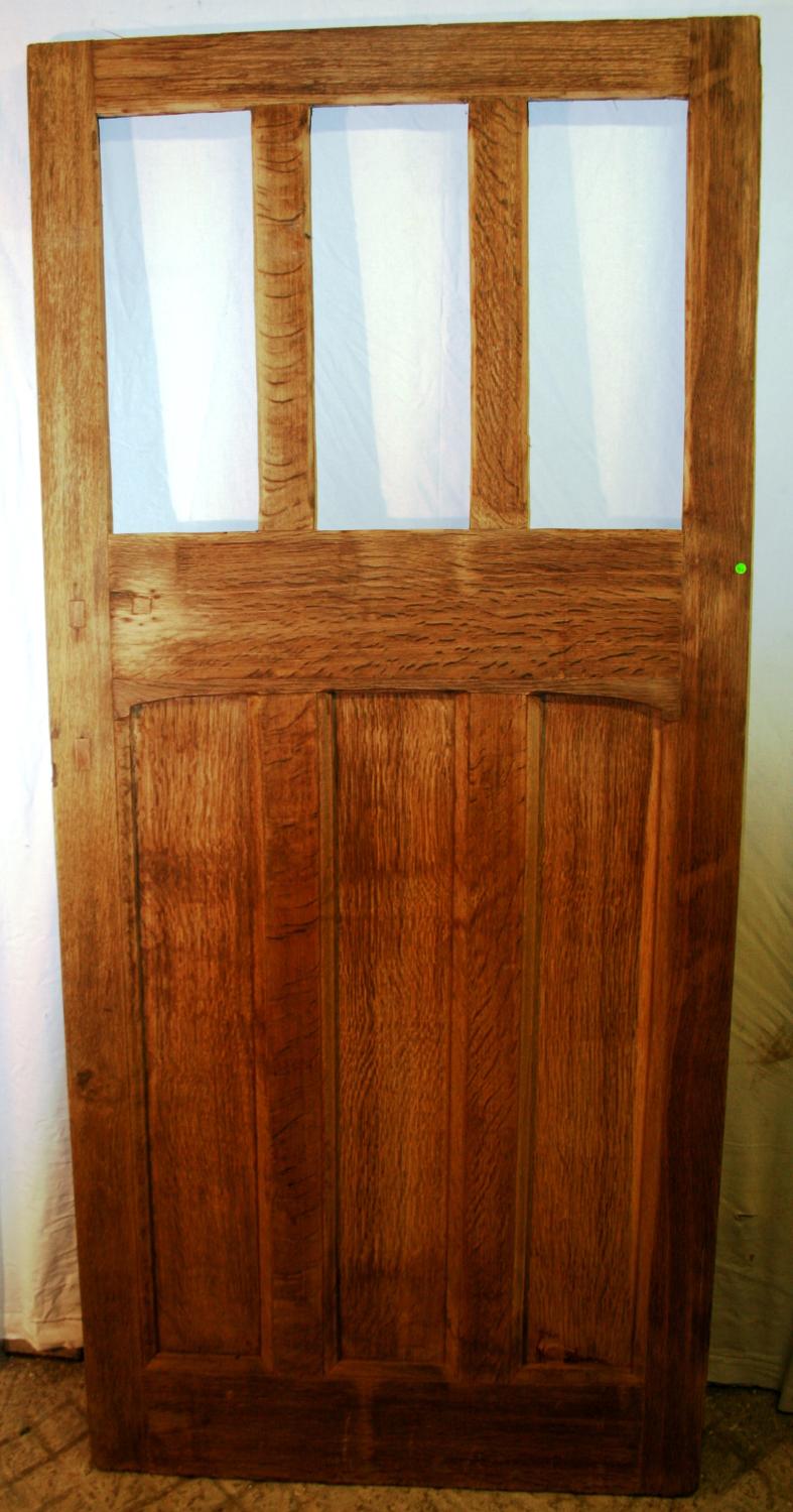DE0731 A Fantastic Reclaimed Oak Door ready for Glazing