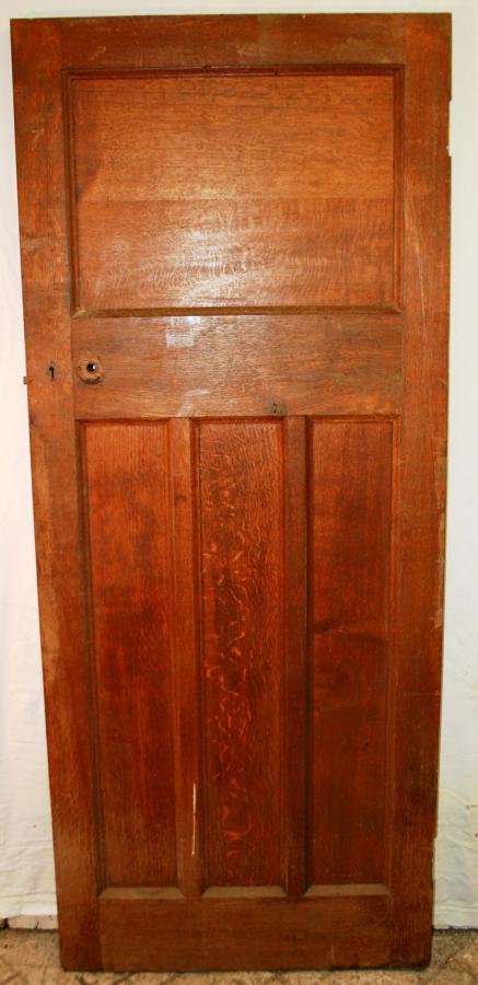 DI0647 A Solid Oak Edwardian Style Arts and Crafts Internal Door