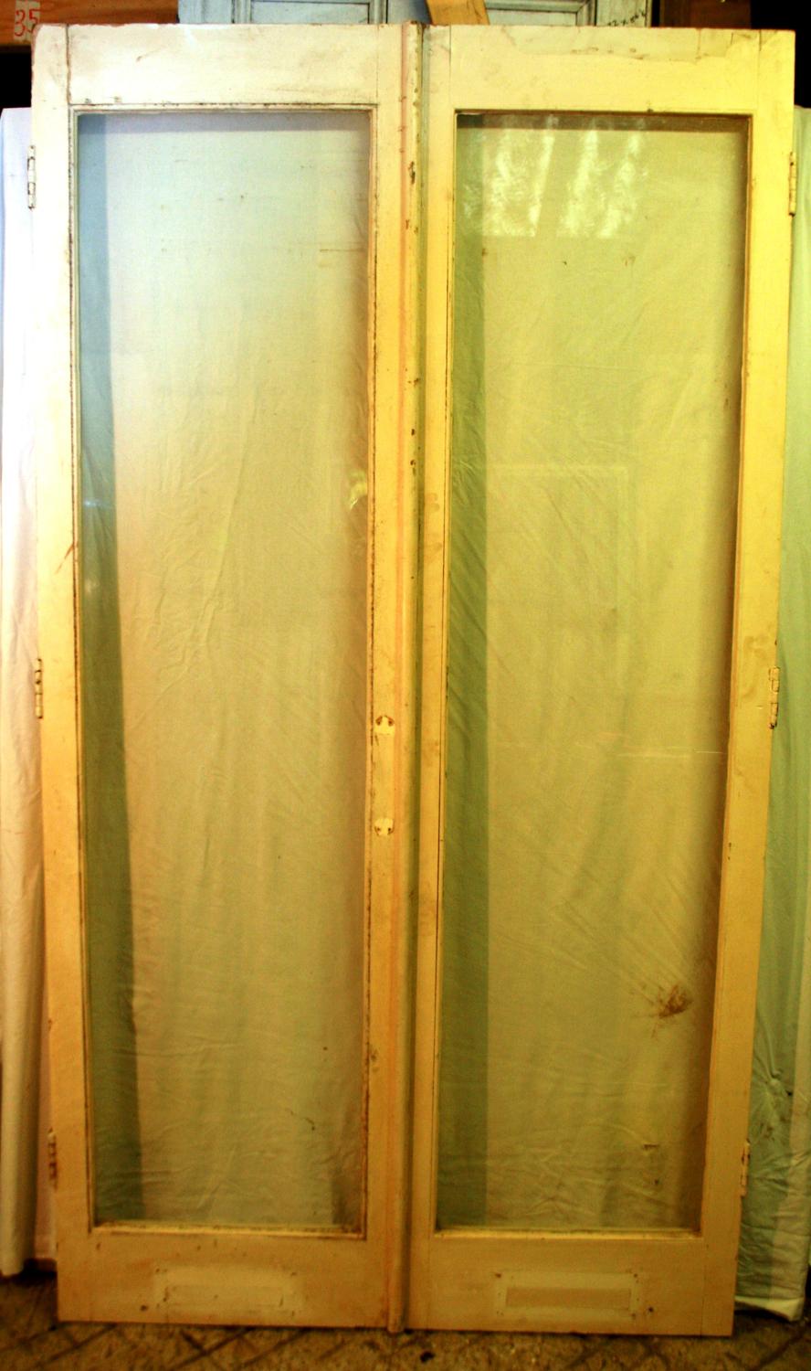 DO0229 A Pair of Tall, Glazed Pine Doors for External/Internal Use