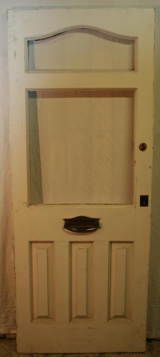 DE0729 An Edwardian Pine Front Door c.1920