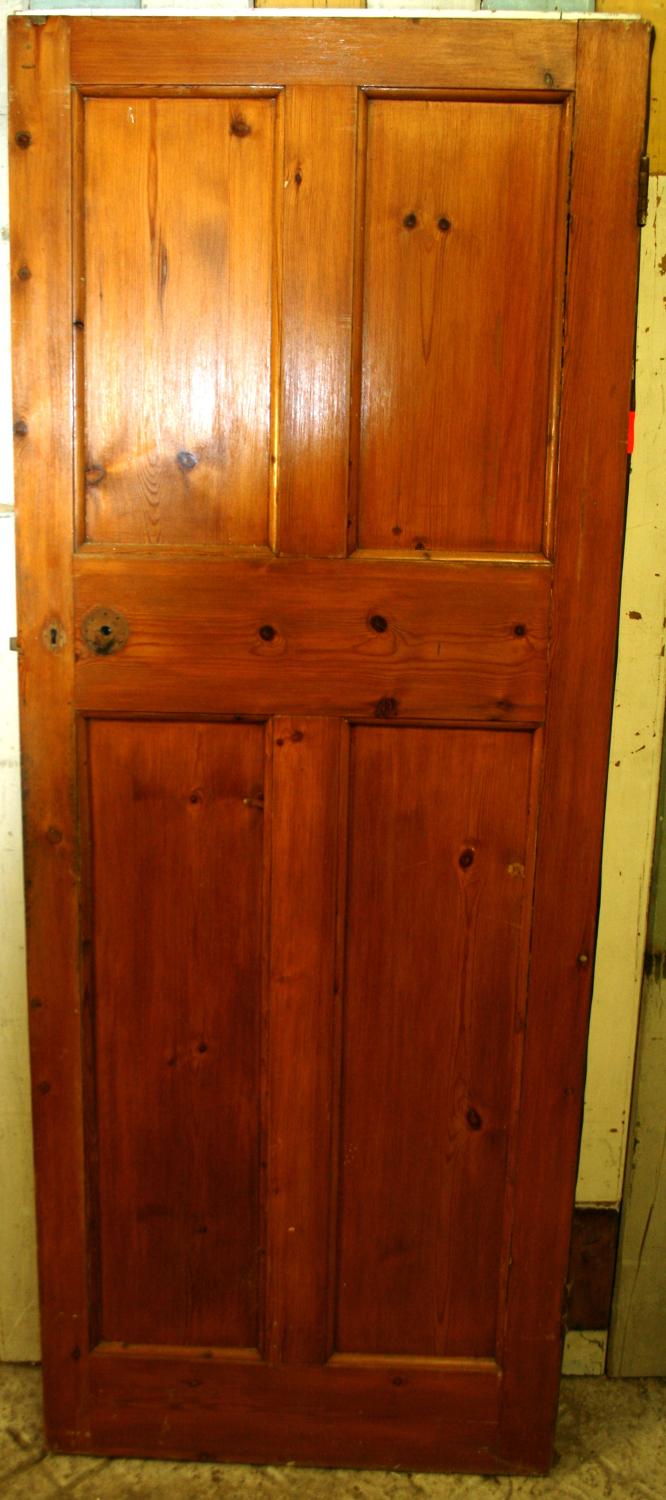 DI0650 An Edwardian, Arts & Crafts, 4 Panelled Internal Pine Door