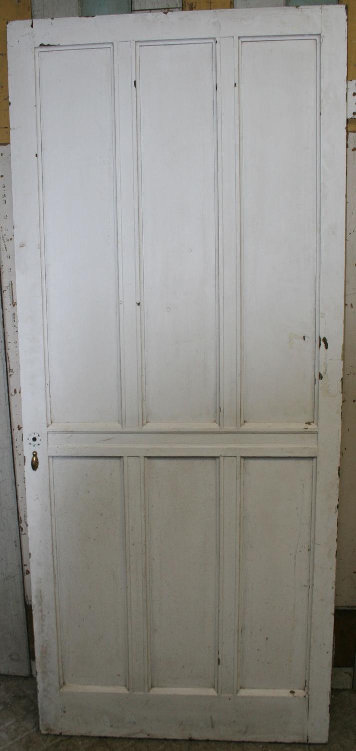 DI0568 A Painted Pine, Arts & Crafts Door c. 1900, for Internal Use
