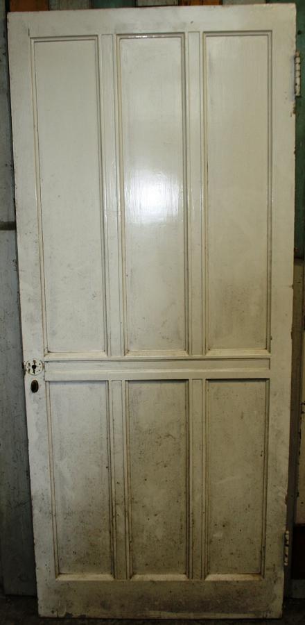 DI0569 A Painted Pine, Arts & Crafts Door c. 1900, for Internal Use