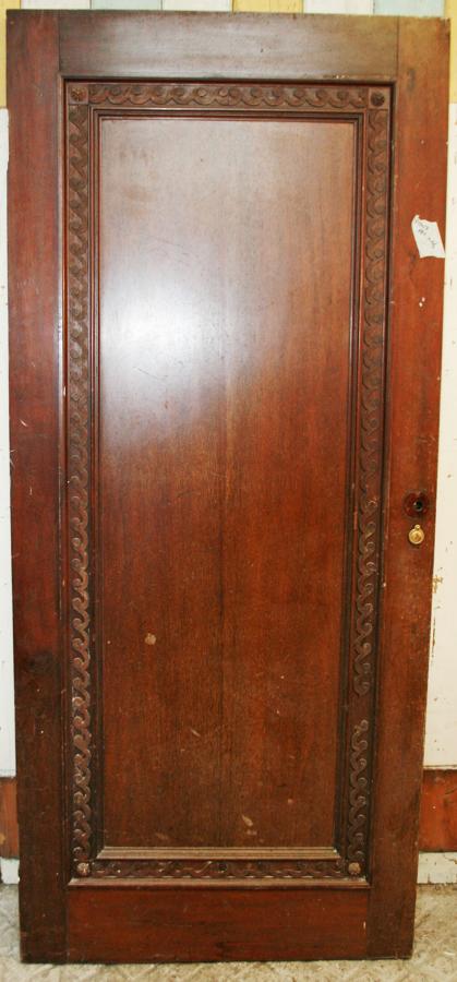 DI0653 An Edwardian Mahogany Door c. 1935, in Art Deco Style