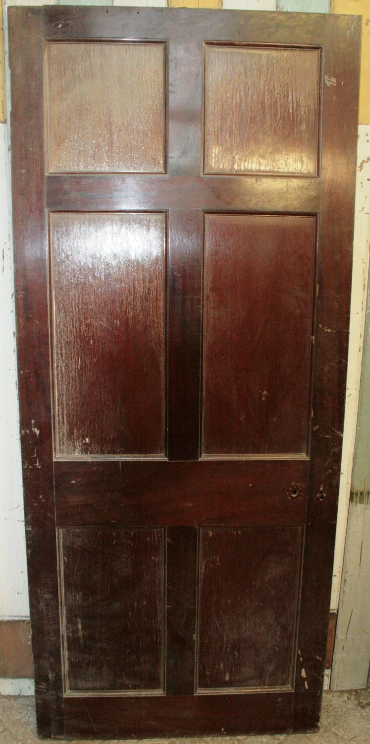 DB0288 An Edwardian 6 Panel Mahogany Door