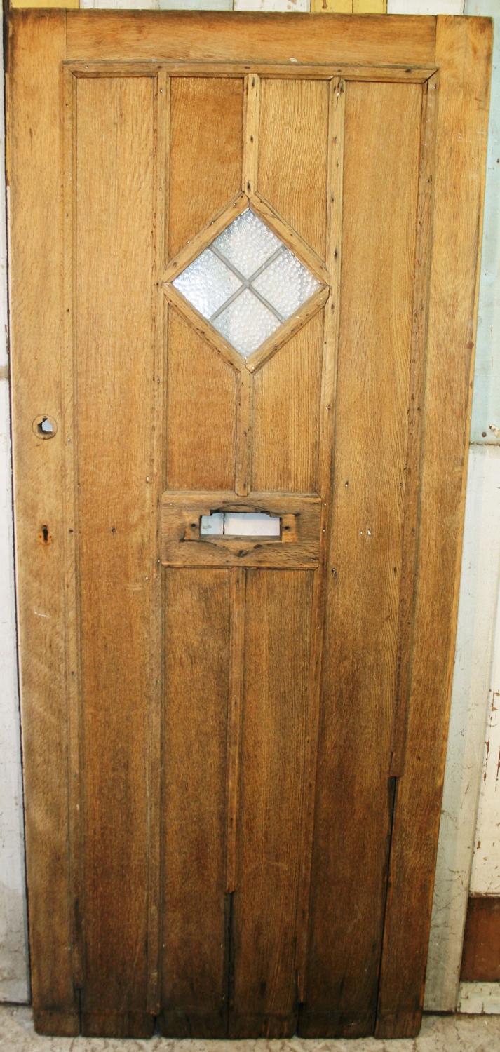DE0775 A Solid Oak, Cottage Style Door in Late Arts & Crafts Style