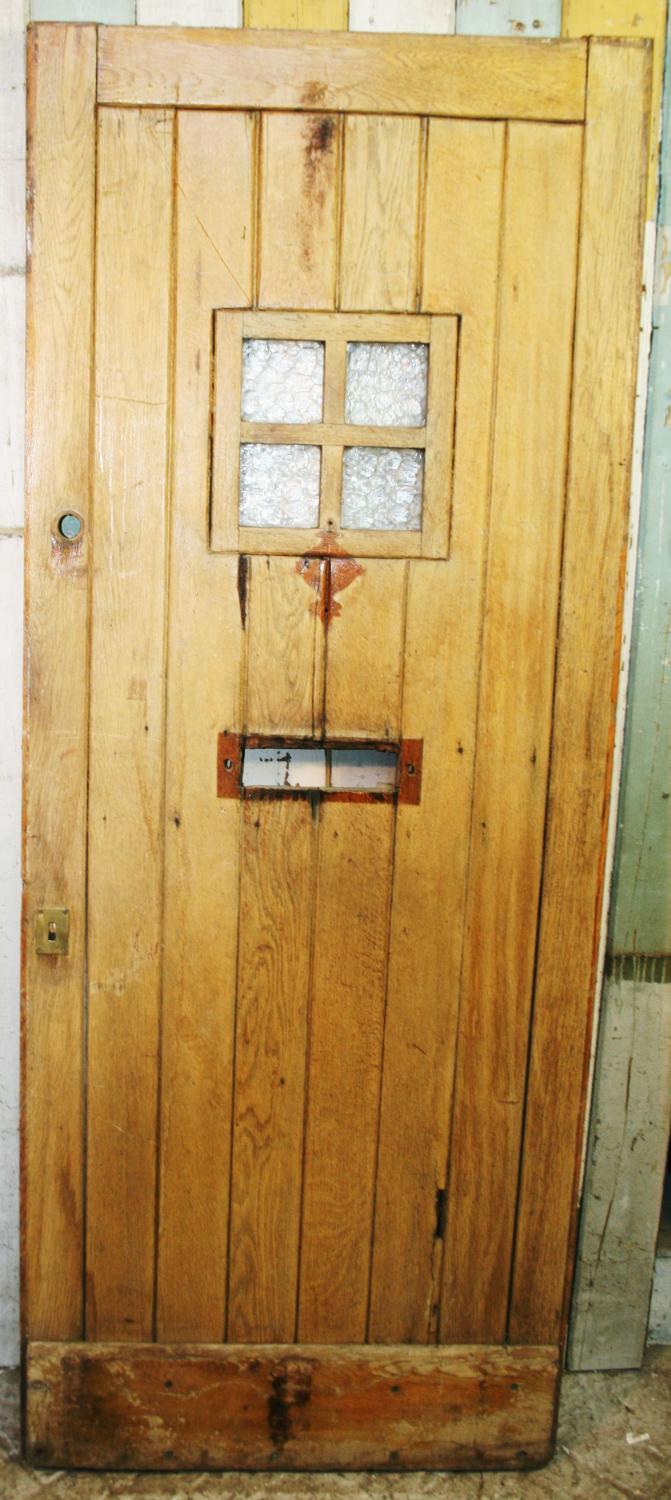 DE0776 A Solid Oak Arts & Crafts Cottage Style Front Door