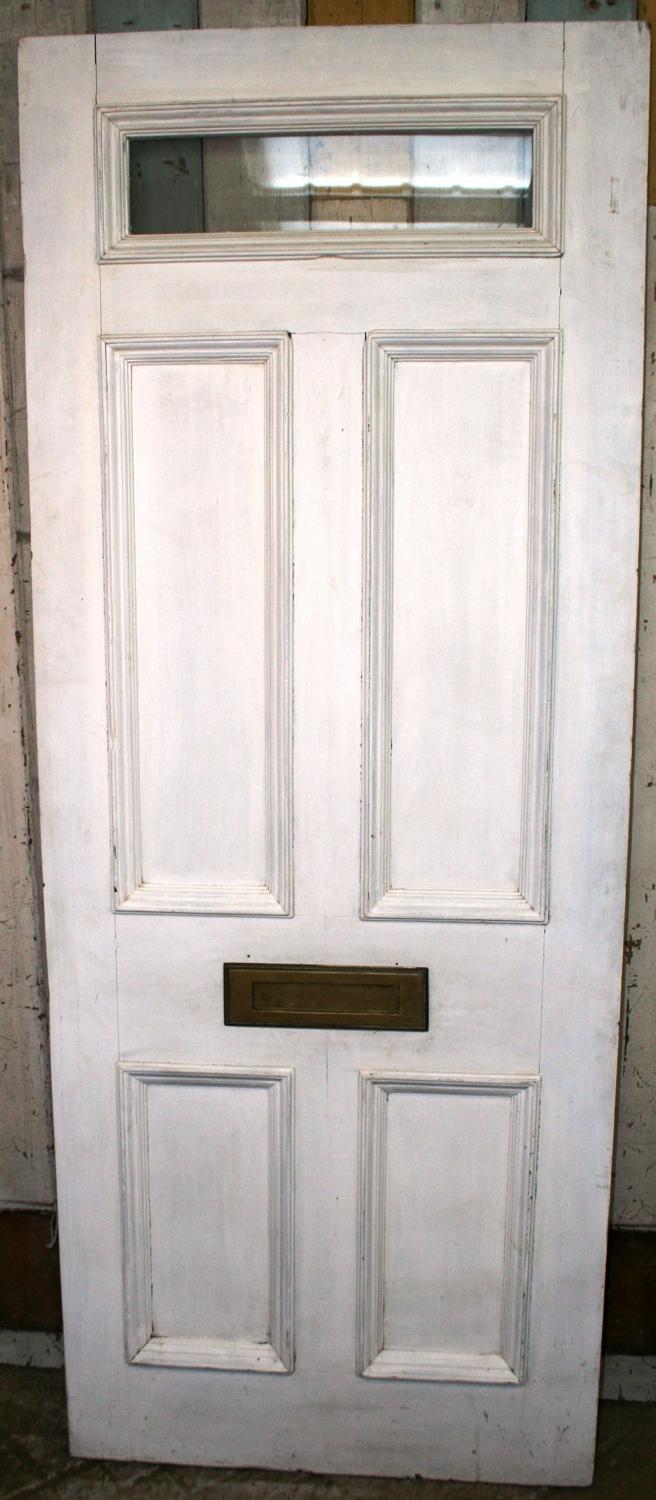 DB0385 A Handsome, Late Victorian Pine Front Door