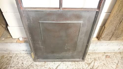 1128 A FANTASTIC INDUSTRIAL RECLAIMED CRITTALL DOOR FOR CUPBOARD