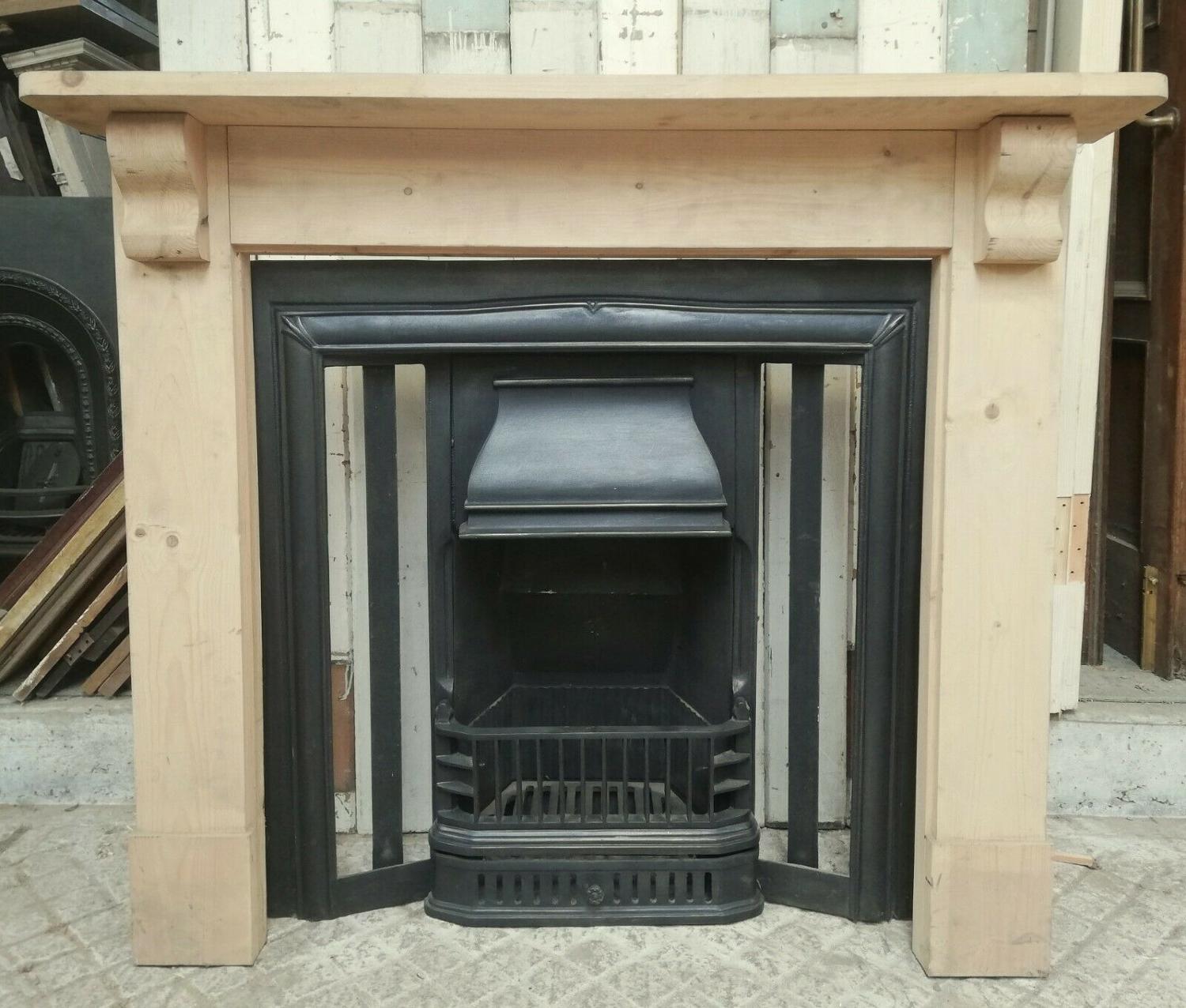 FI0032 A RECLAIMED REPRODUCTION CAST IRON FIRE INSERT READY FOR TILES